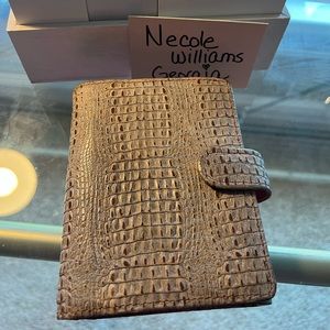 Van Der Spek Fine Gray Croco Junior (pocket)